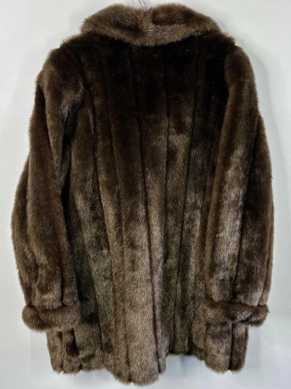 1X Dennis Basso - Vintage Brown Faux Fur Coat
